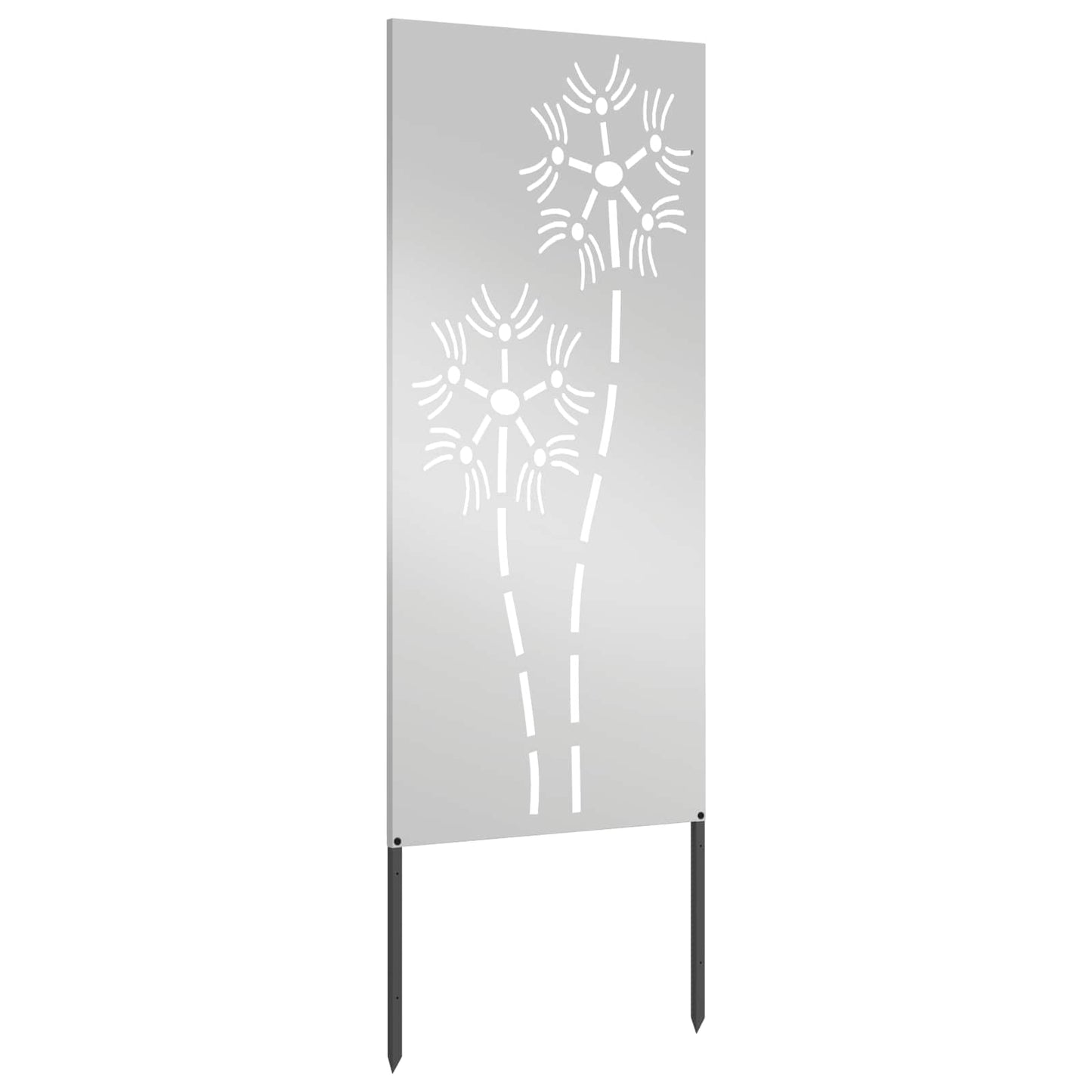 Vidaxxl protección visual para jardín plata 50 x 140 cm acero galvanizado