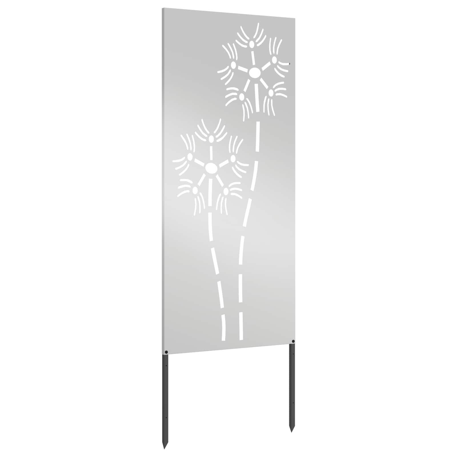 Vidaxxl protección visual para jardín plata 50 x 140 cm acero galvanizado