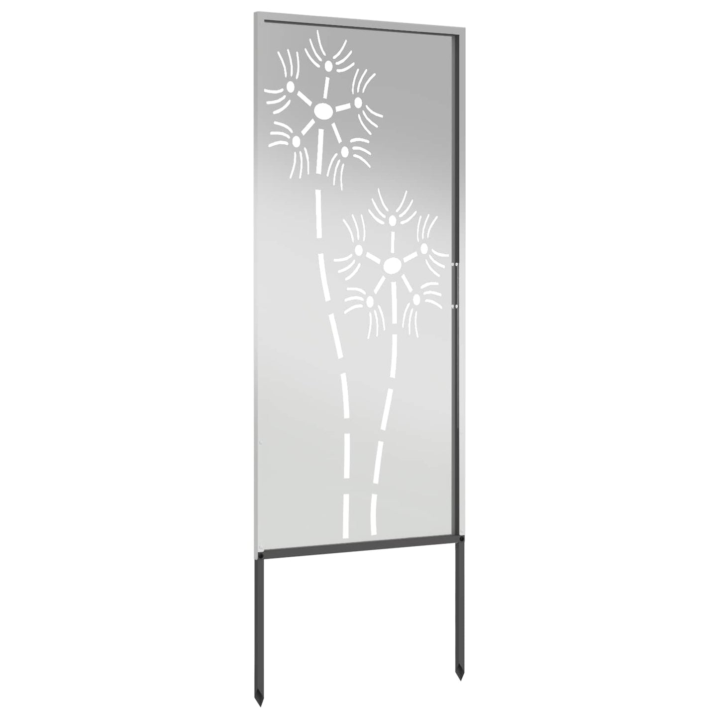 Vidaxxl protección visual para jardín plata 50 x 140 cm acero galvanizado