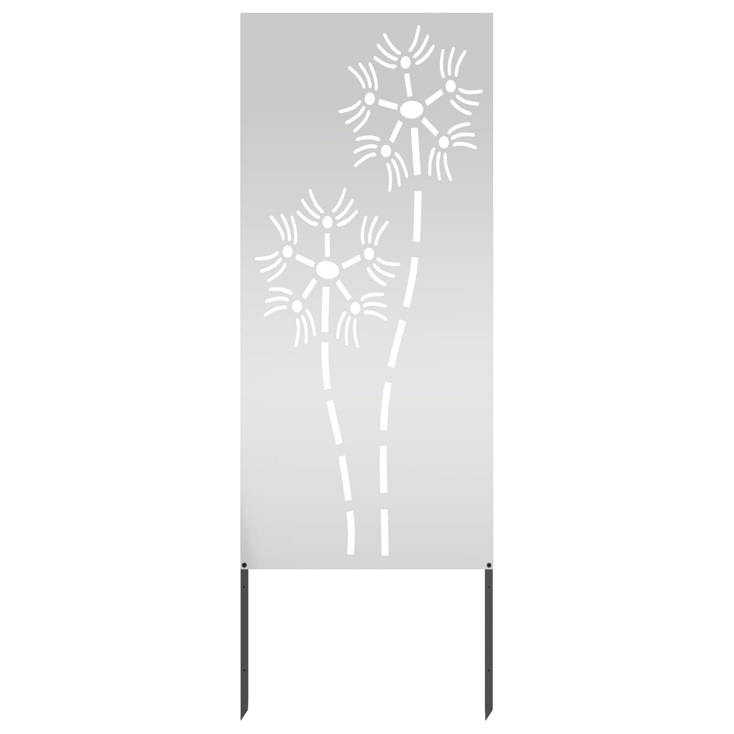 Vidaxxl protección visual para jardín plata 50 x 140 cm acero galvanizado