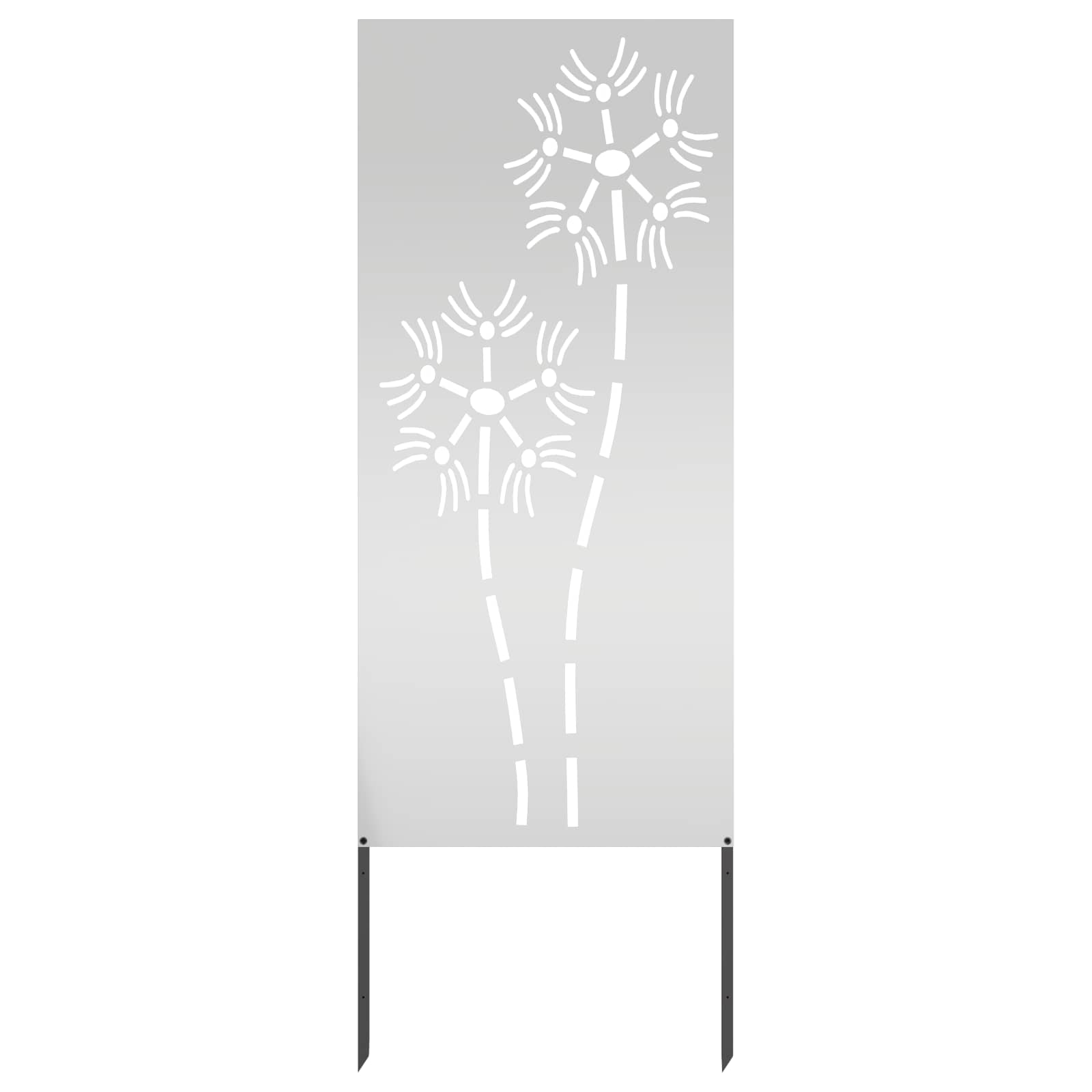 Vidaxxl protección visual para jardín plata 50 x 140 cm acero galvanizado