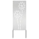 Vidaxxl protección visual para jardín plata 50 x 140 cm acero galvanizado