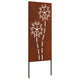 Vidaxxl protección visual para jardín calado oxidado 50 x 140 cm acero corten