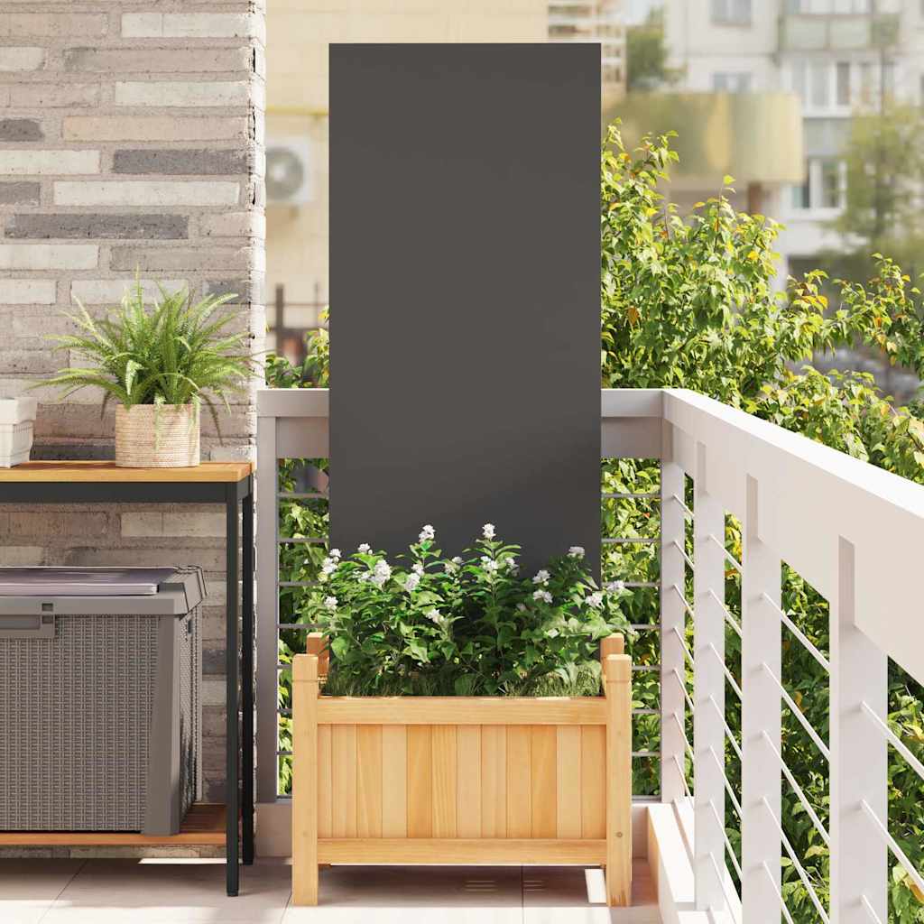 Vidaxl tuin privacy screen zwart 50 x 140 cm koudgewalst staal