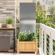 VidaXL protección visual para jardín calado plateado 50 x 140 cm acero inoxidable