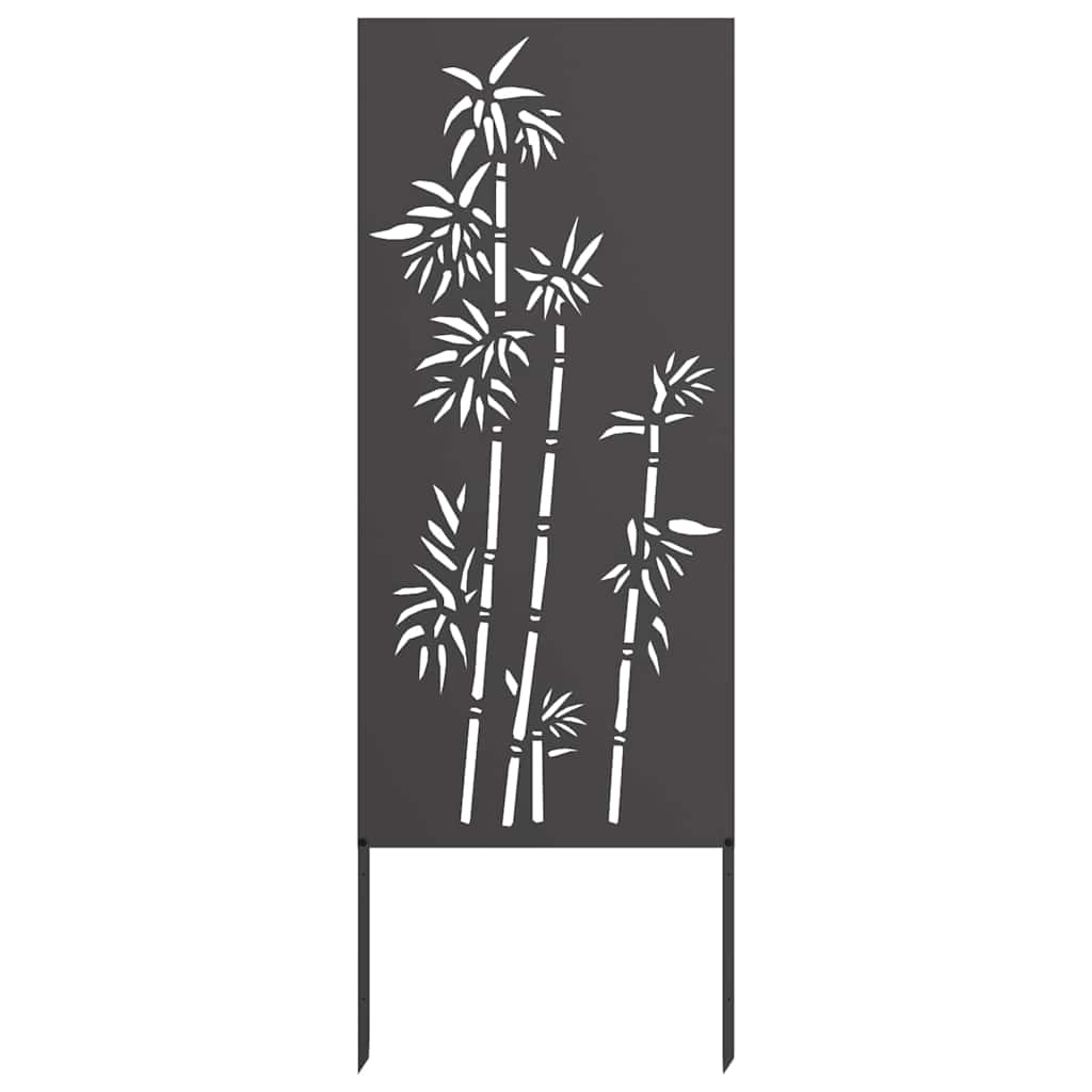 Vidaxxl protección visual para jardín flores negro 50 x 140 cm acero laminado en frío