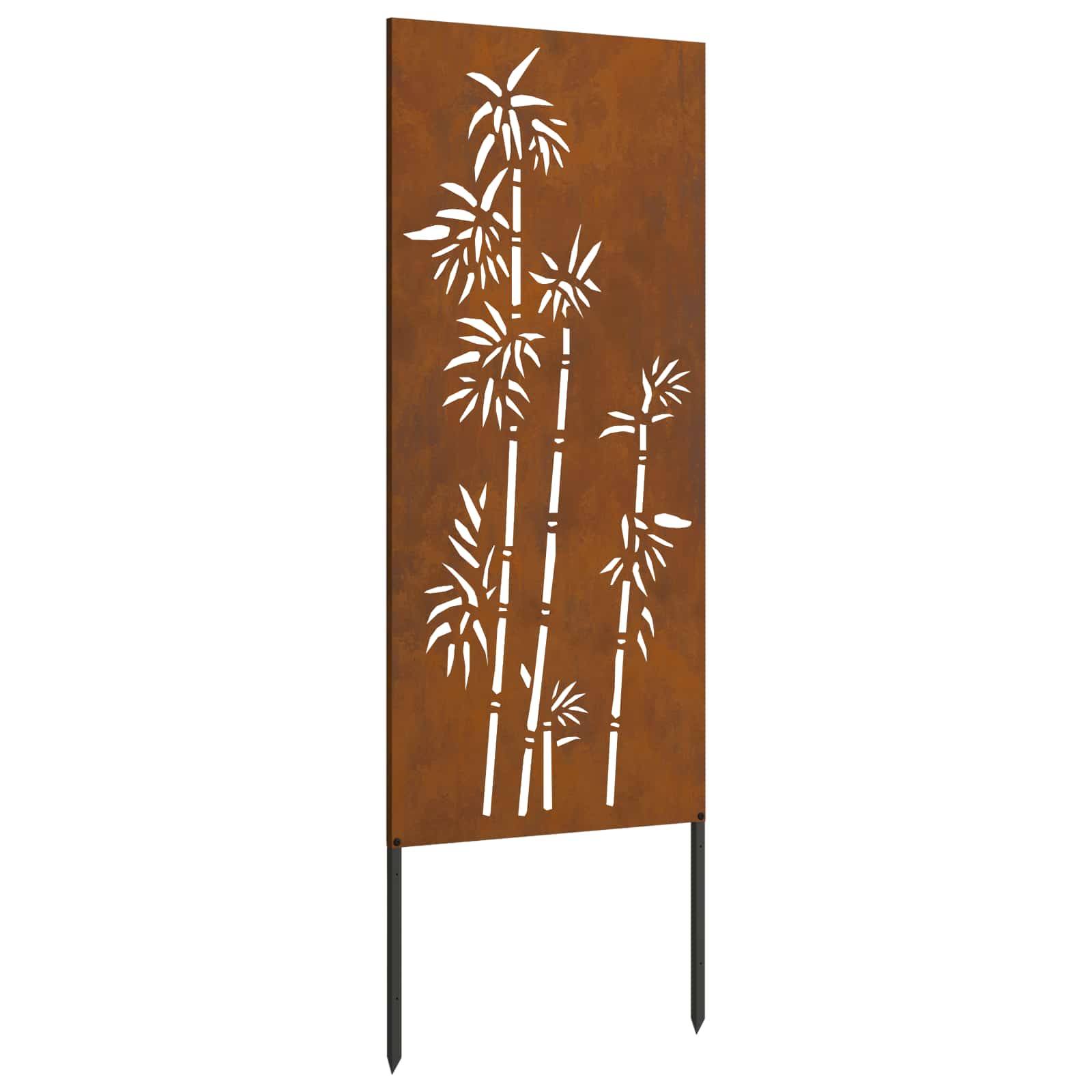 Vidaxxl protección visual para jardín flores oxidado 50 x 140 cm acero corten