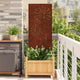 Vidaxxl protección visual para jardín calado oxidado 50 x 140 cm acero corten