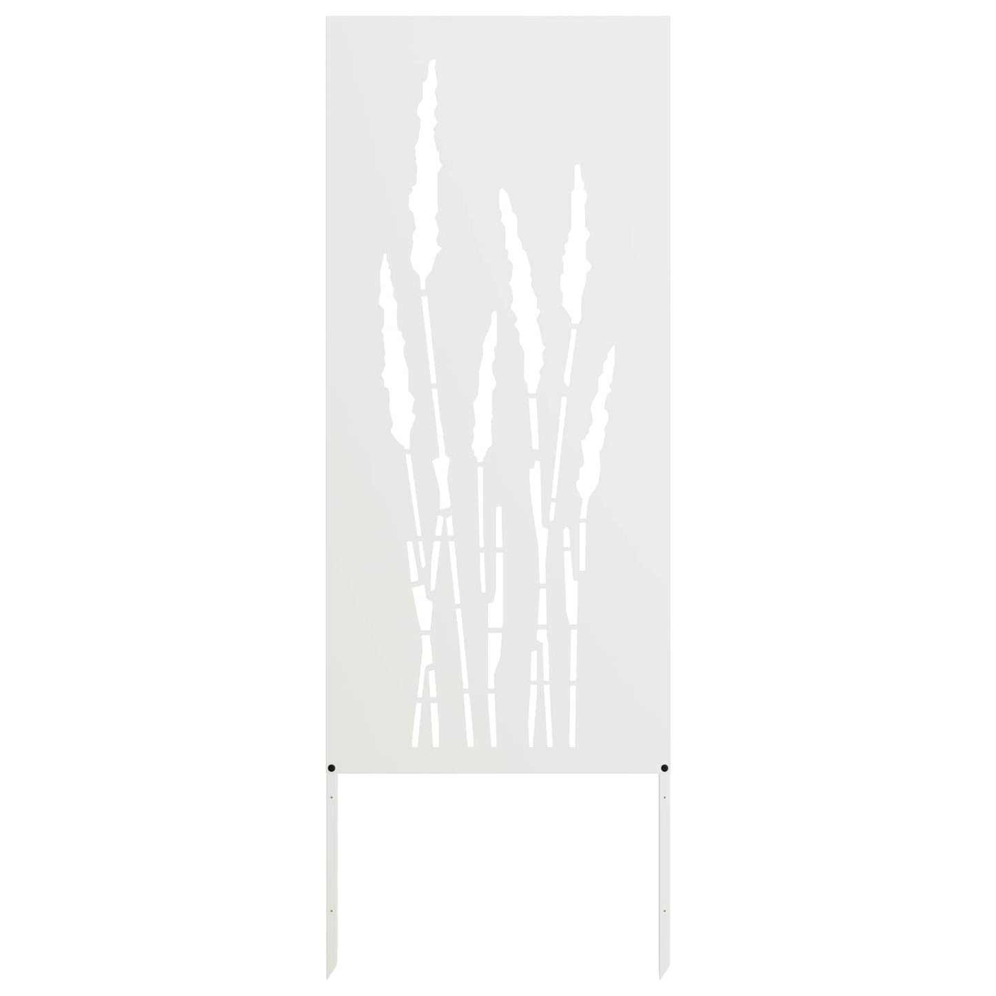 Vidaxl tuin privacy screen bloemen wit 50 x 140 cm koudgewalst staal