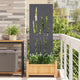 Vidaxl tuin privacy screen antraciet 50 x 140 cm koudgewalst staal