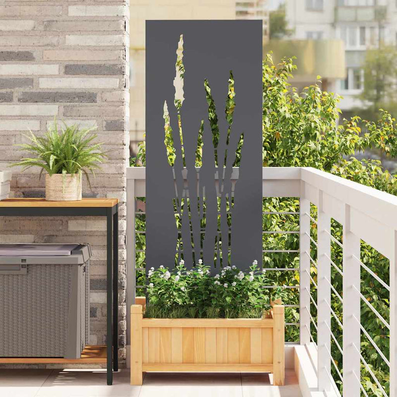 Vidaxl tuin privacy screen antraciet 50 x 140 cm koudgewalst staal