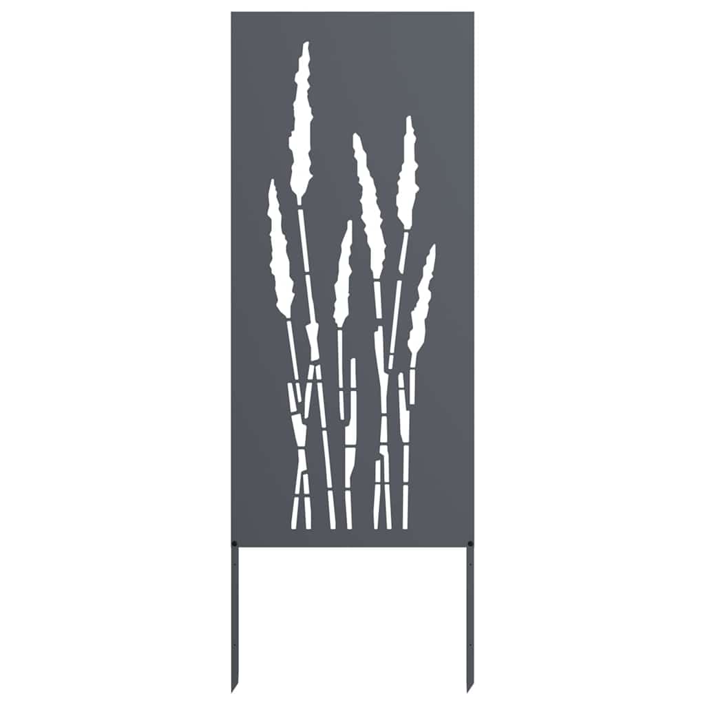 Vidaxxl paravento da giardino antracite 50 x 140 cm in acciaio laminato a freddo