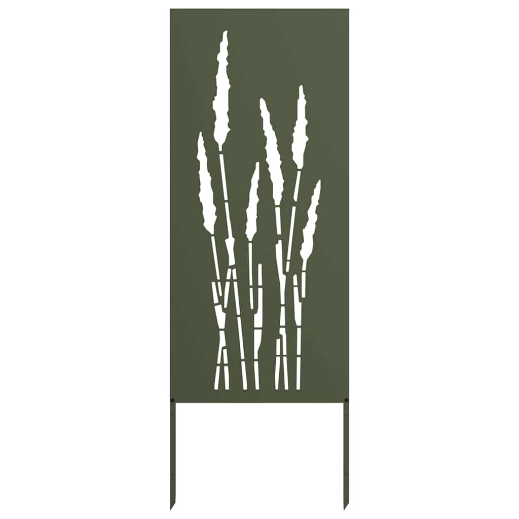 Vidaxl tuin privacy screen olijfgroen 50 x 140 cm koudgewalst staal