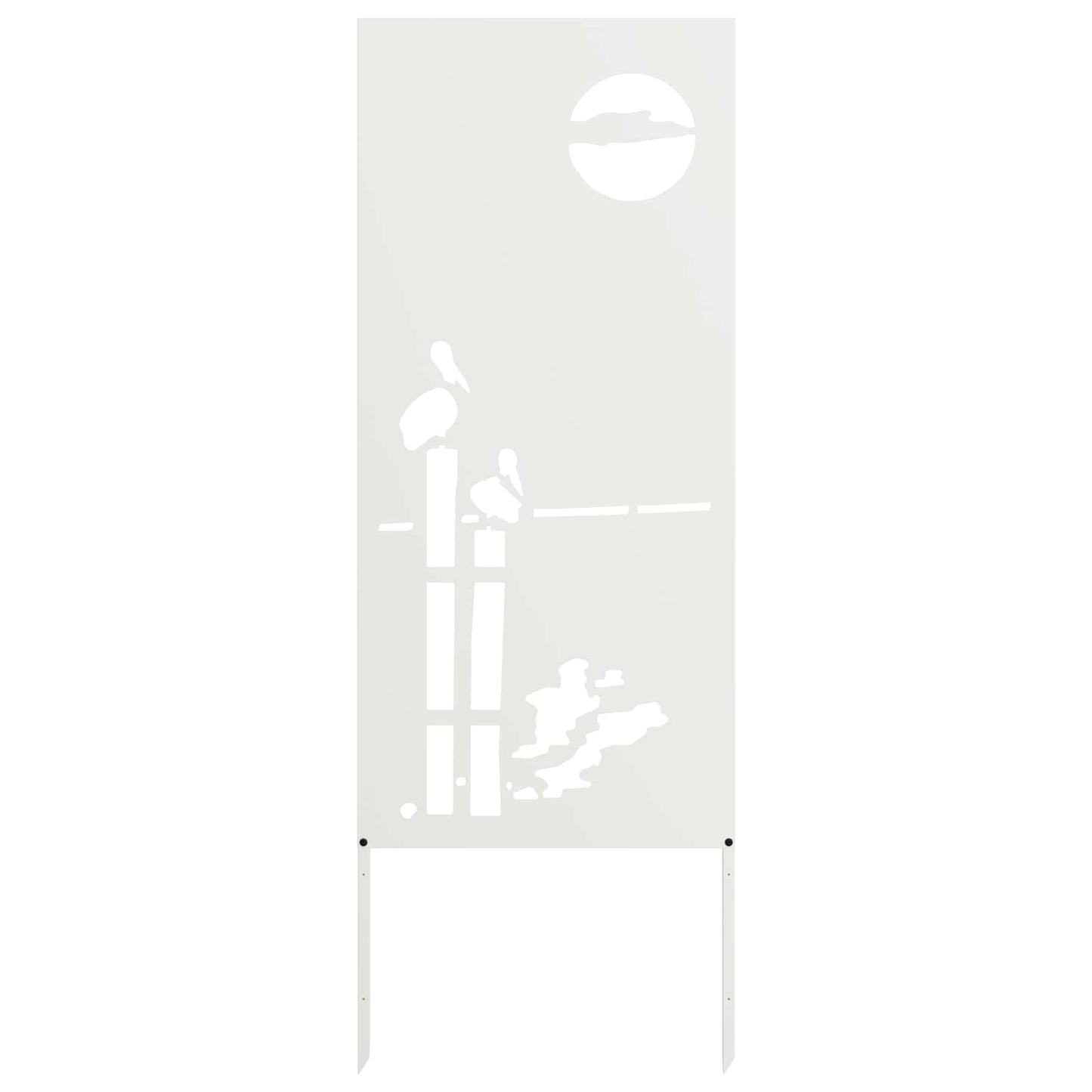 Vidaxl tuin privacy screen fretwerk wit 50 x 140 cm koudgewalst staal