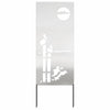 VidaXL protección visual para jardín calado plateado 50 x 140 cm acero inoxidable