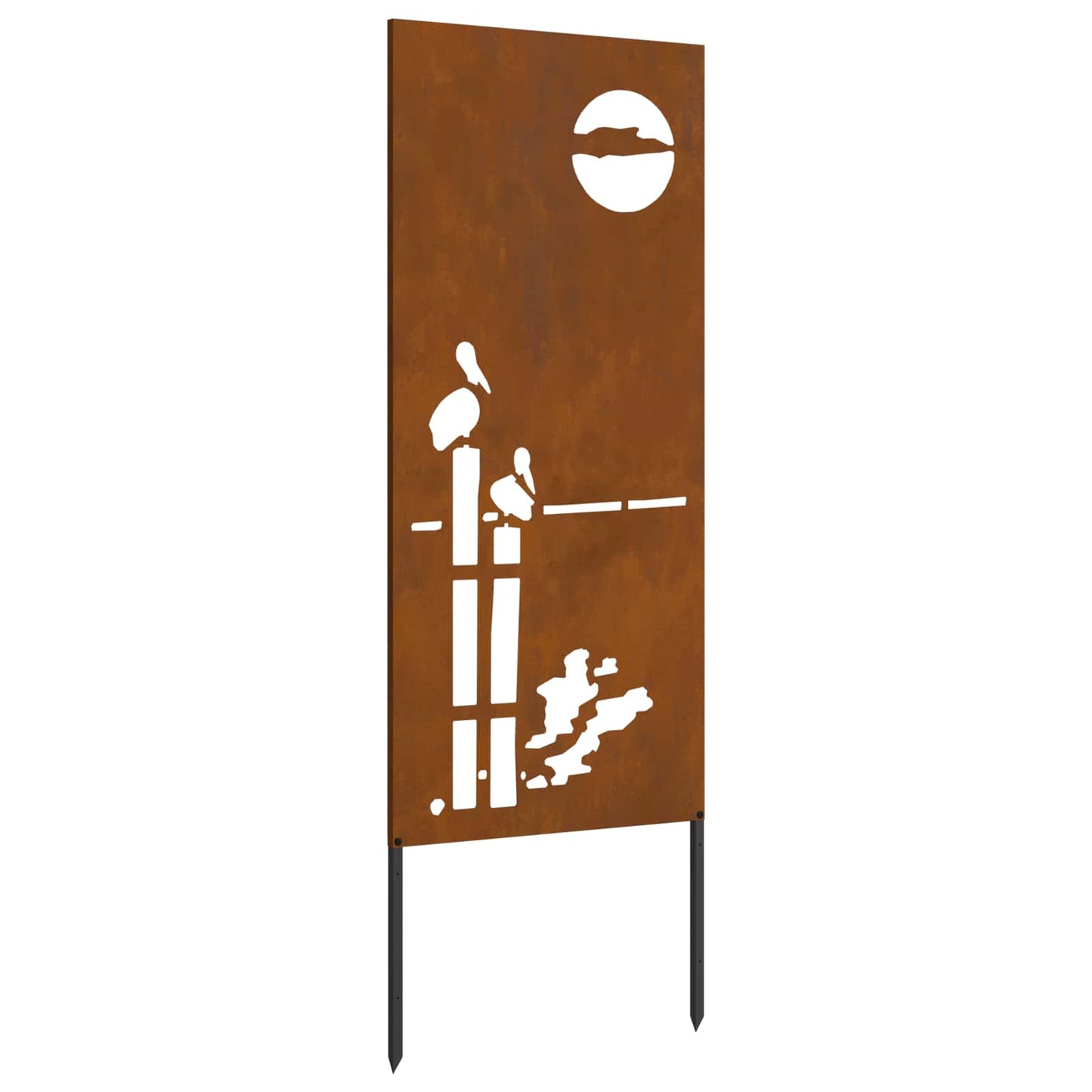 Vidaxxl protección visual para jardín calado oxidado 50 x 140 cm acero corten