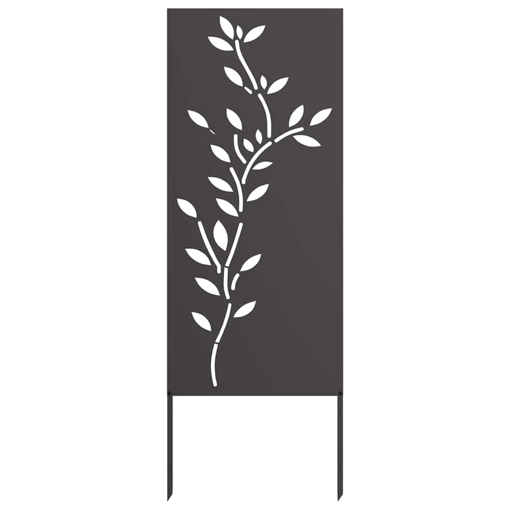 Vidaxxl protección visual para jardín flores negro 50 x 140 cm acero laminado en frío
