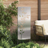 Vidaxxl protección visual para jardín flores plata 50 x 140 cm acero inoxidable