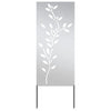 Vidaxxl protección visual para jardín flores plata 50 x 140 cm acero inoxidable