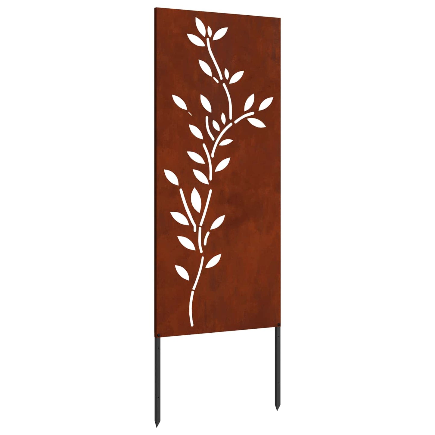 Vidaxl tuin privacy screen bloemen roestig 50 x 140 cm cortenstaal