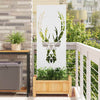 Vidaxl tuin privacy screen wit 50 x 140 cm koudgewalst staal