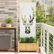 Vidaxl tuin privacy screen wit 50 x 140 cm koudgewalst staal
