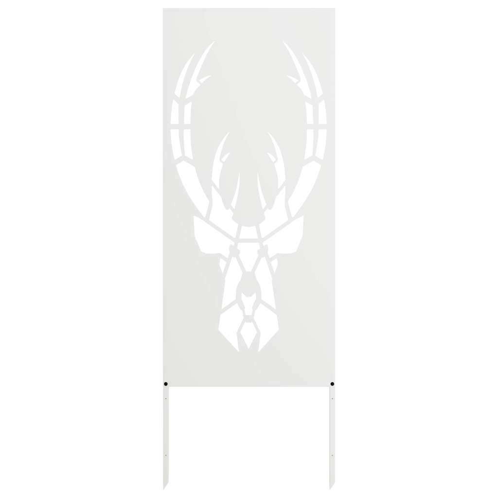 Vidaxl tuin privacy screen wit 50 x 140 cm koudgewalst staal