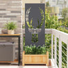Vidaxl tuin privacy screen antraciet 50 x 140 cm koudgewalst staal