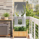 VidaXL protección visual para jardín plata 50 x 140 cm acero inoxidable
