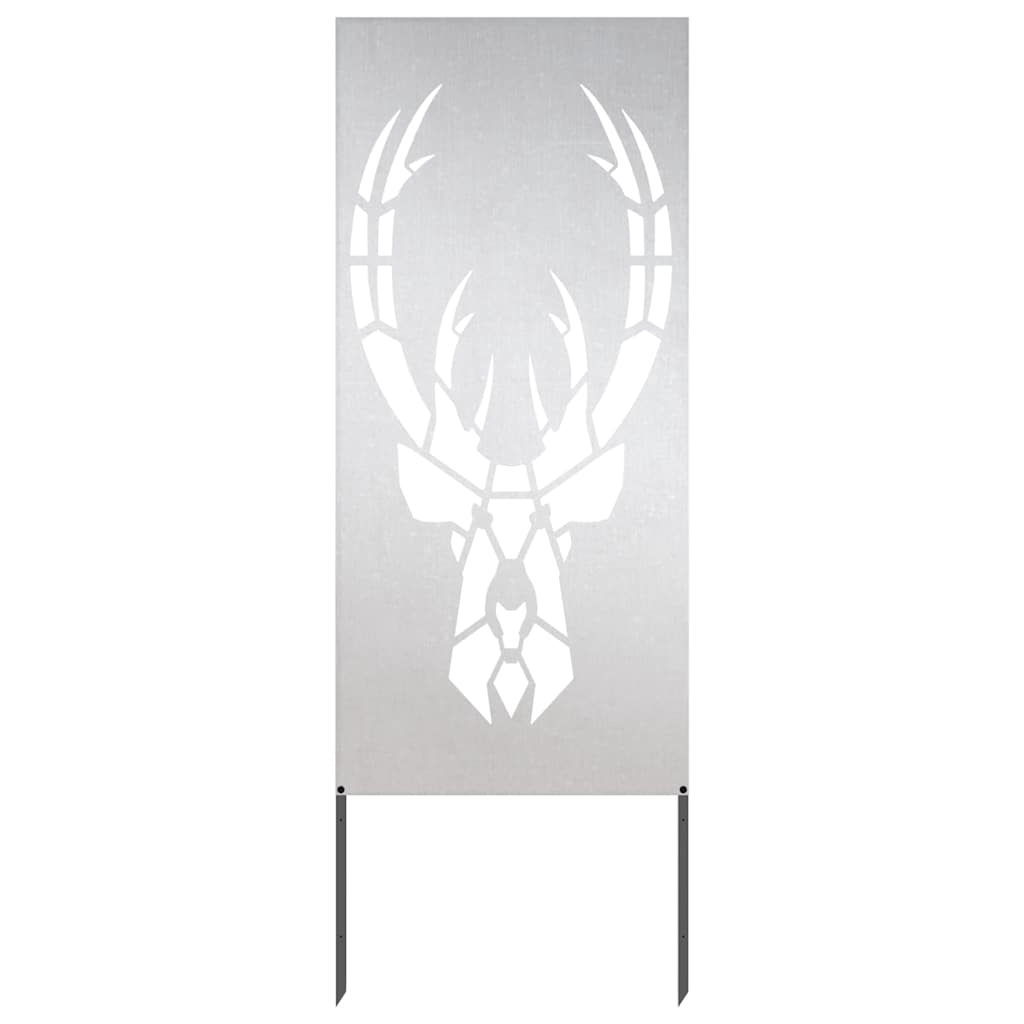 VidaXL protección visual para jardín plata 50 x 140 cm acero inoxidable