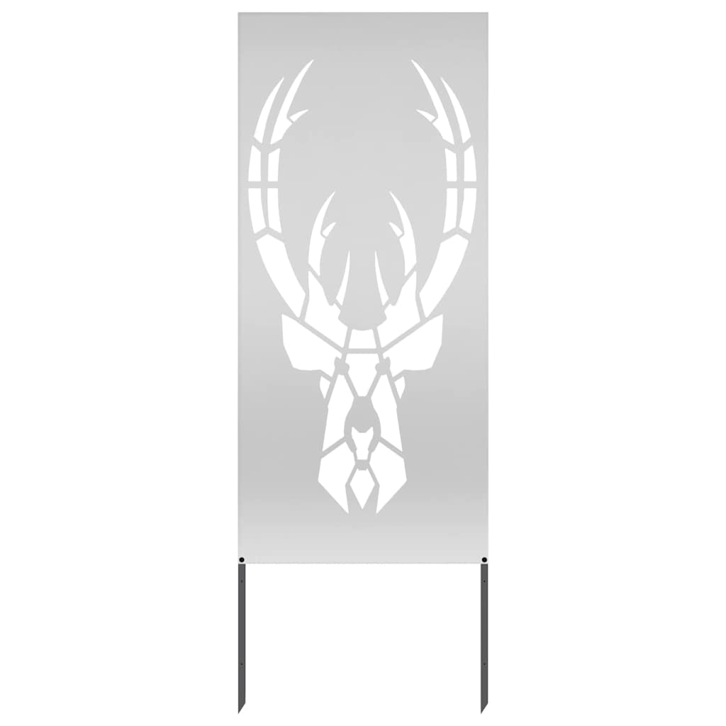 Vidaxxl paravento da giardino argento 50 x 140 cm in acciaio zincato