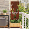 VidaXL protección visual de jardín animal print oxidado 50 x 140 cm acero corten
