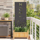 Vidaxl tuin privacy screen zwart 50 x 140 cm koudgewalst staal