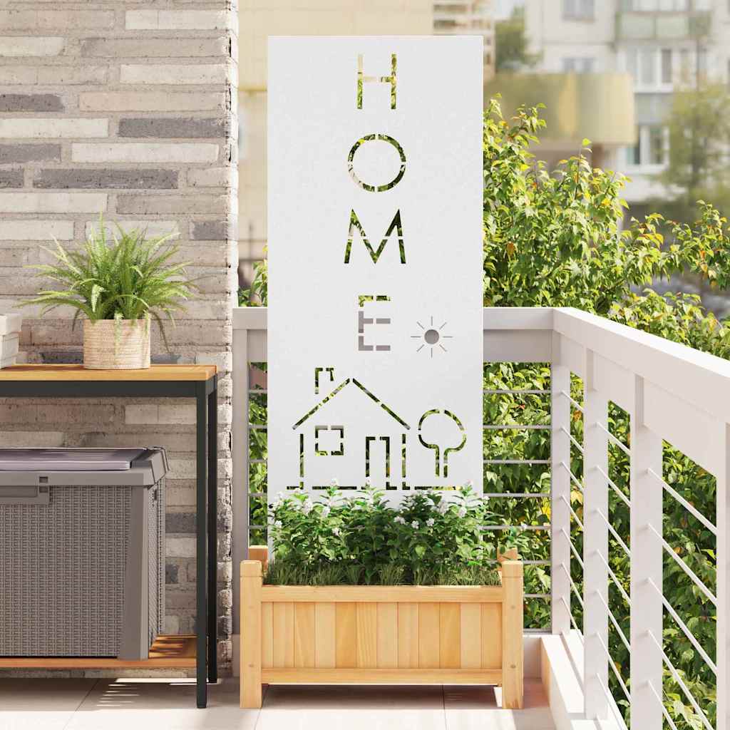 Vidaxl tuin privacy screen fretwerk wit 50 x 140 cm koudgewalst staal