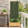 Vidaxxl paravento da giardino verde oliva 50 x 140 cm in acciaio laminato a freddo