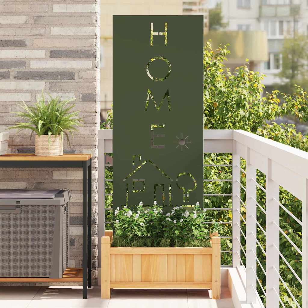 Vidaxl tuin privacy screen olijfgroen 50 x 140 cm koudgewalst staal