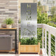 VidaXL protección visual para jardín calado plateado 50 x 140 cm acero inoxidable
