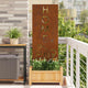 Vidaxxl protección visual para jardín calado oxidado 50 x 140 cm acero corten