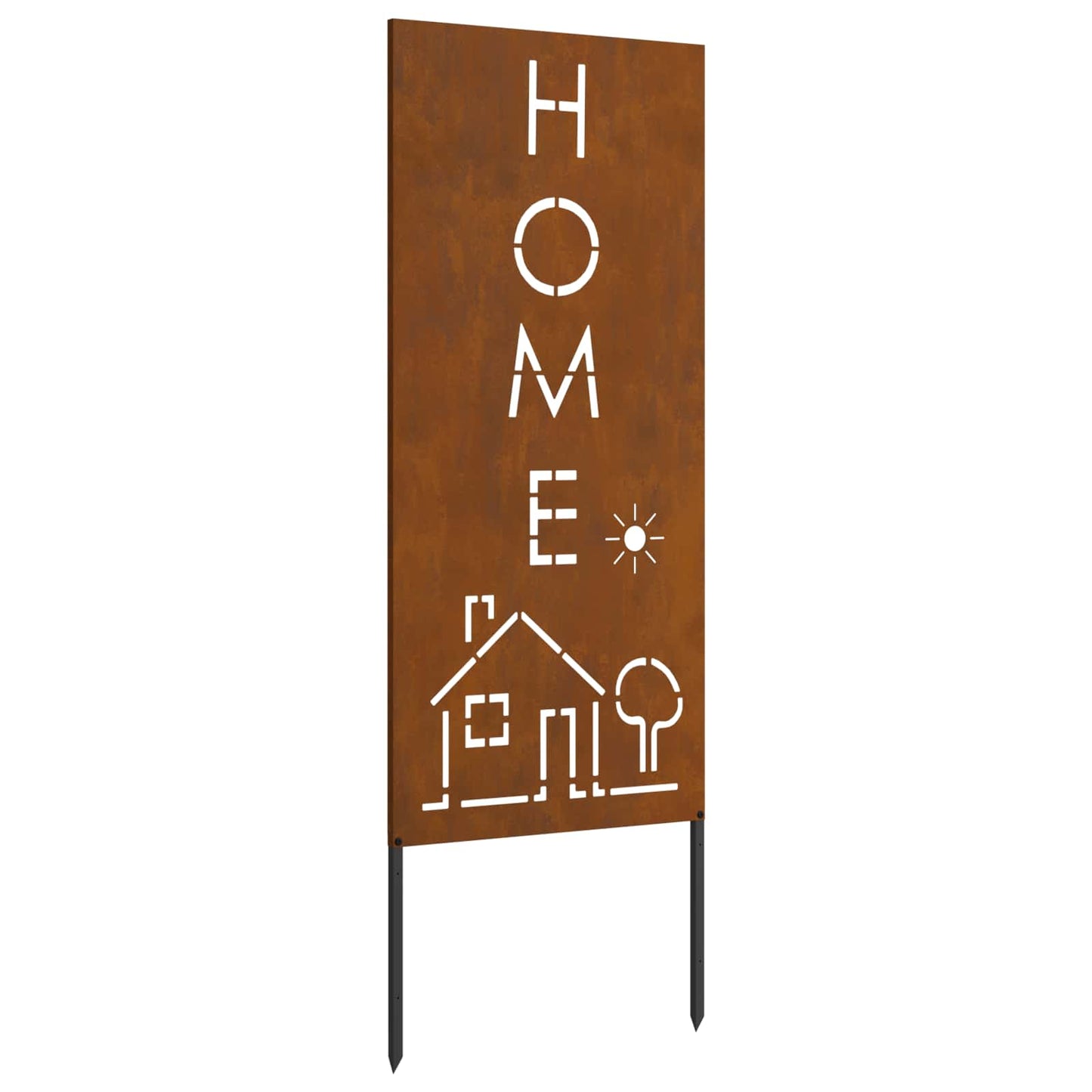 Vidaxxl protección visual para jardín calado oxidado 50 x 140 cm acero corten