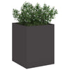 Vidaxl tuin bloempot zwart 32 x 32 x 40 cm koudgewalst staal