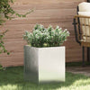 Vaso da fiori da giardino Vidaxl in acciaio zincato 32 x 32 x 40 cm