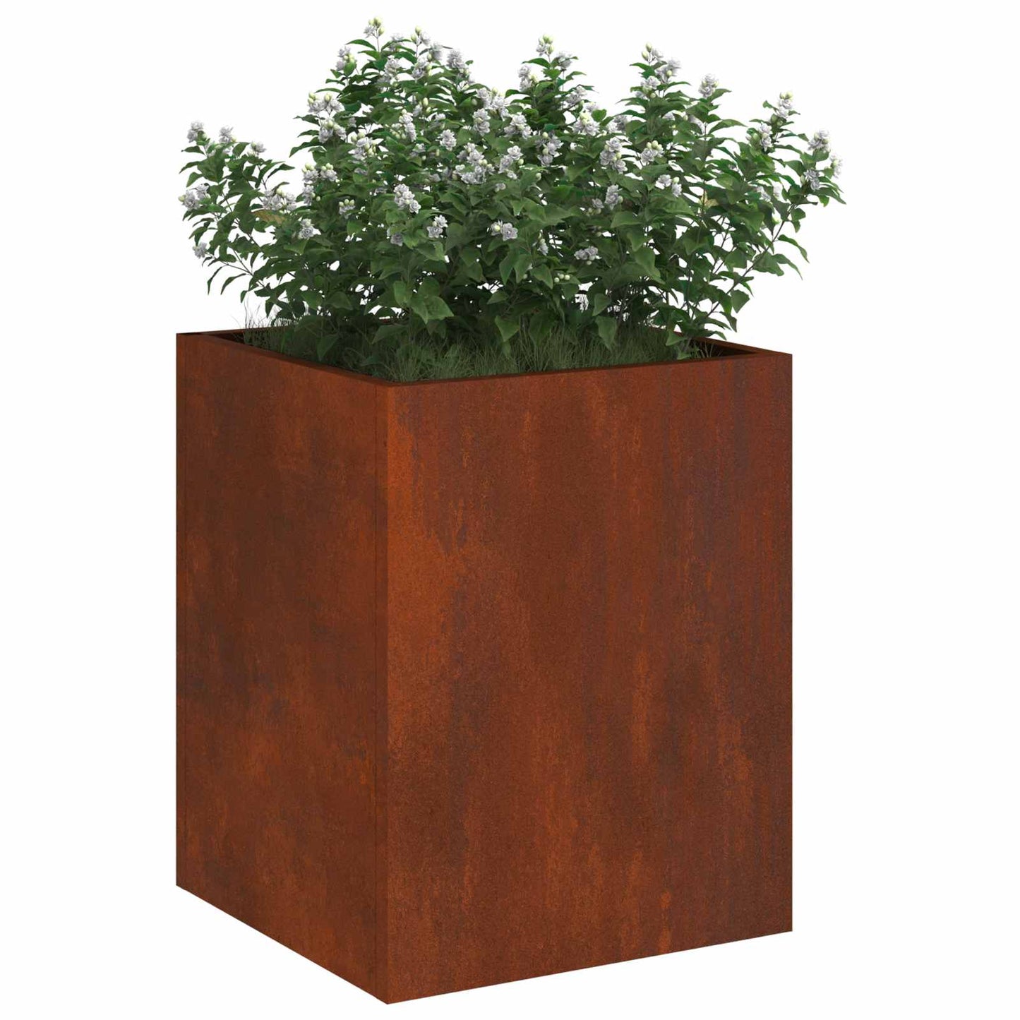 Vidaxl tuin bloempot cortenstaal 32 x 32 x 40 cm cortenstaal