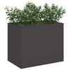 Vidaxl macetero de jardín negro 50 x 32 x 40 cm acero laminado en frío