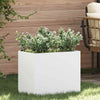 Vidaxl tuin bloempot wit 50 x 32 x 40 cm koudgewalst staal