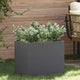 Vidaxl tuin bloempot antraciet 50 x 32 x 40 cm koudgewalst staal