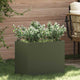Vidaxl tuin bloempot olijfgroen 50 x 32 x 40 cm koudgewalst staal