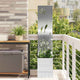 VidaXL protección visual para jardín calado plateado 32 x 140 cm acero inoxidable