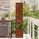 VidaXL protección visual para jardín calado oxidado 32 x 140 cm acero corten