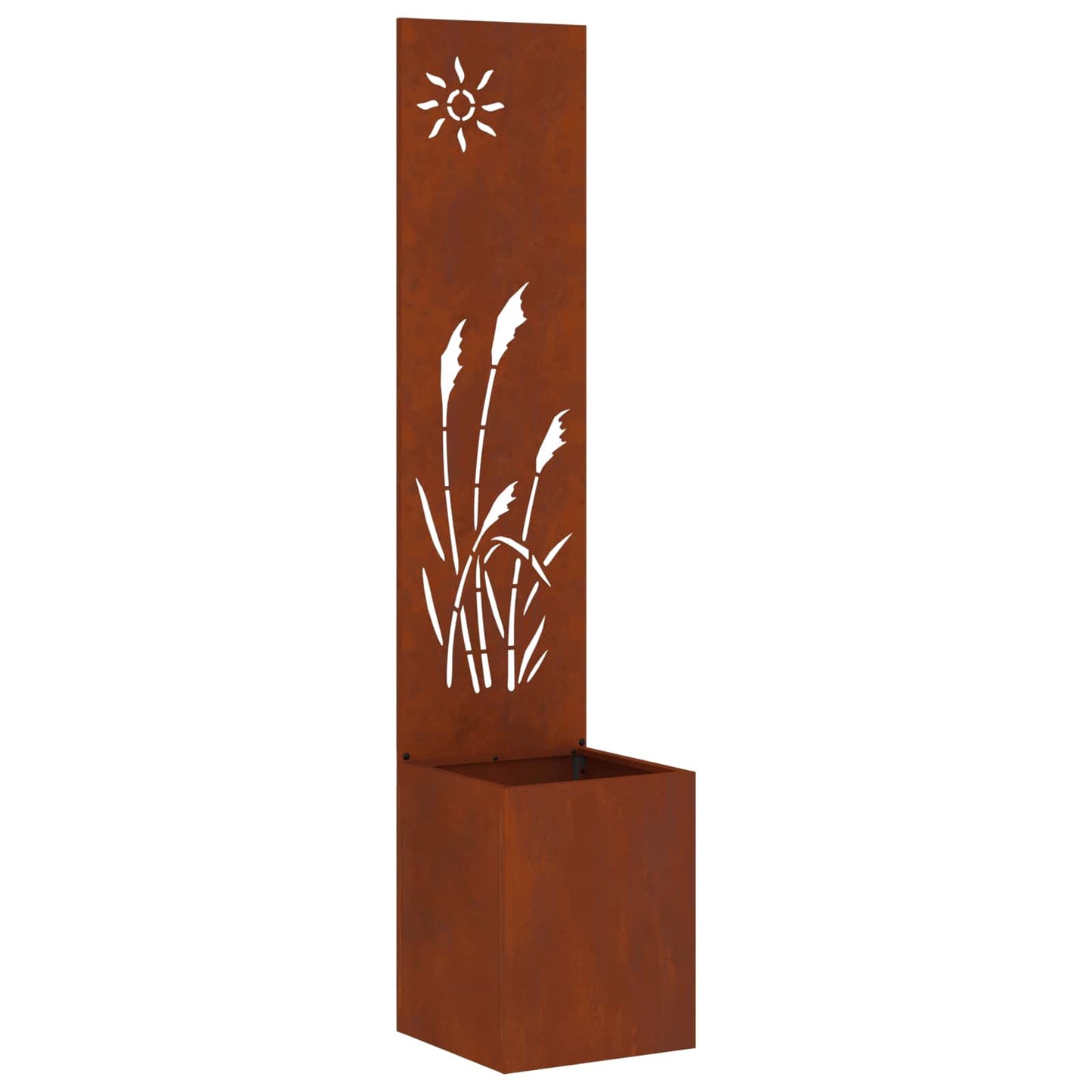 VidaXL protección visual para jardín calado oxidado 32 x 140 cm acero corten
