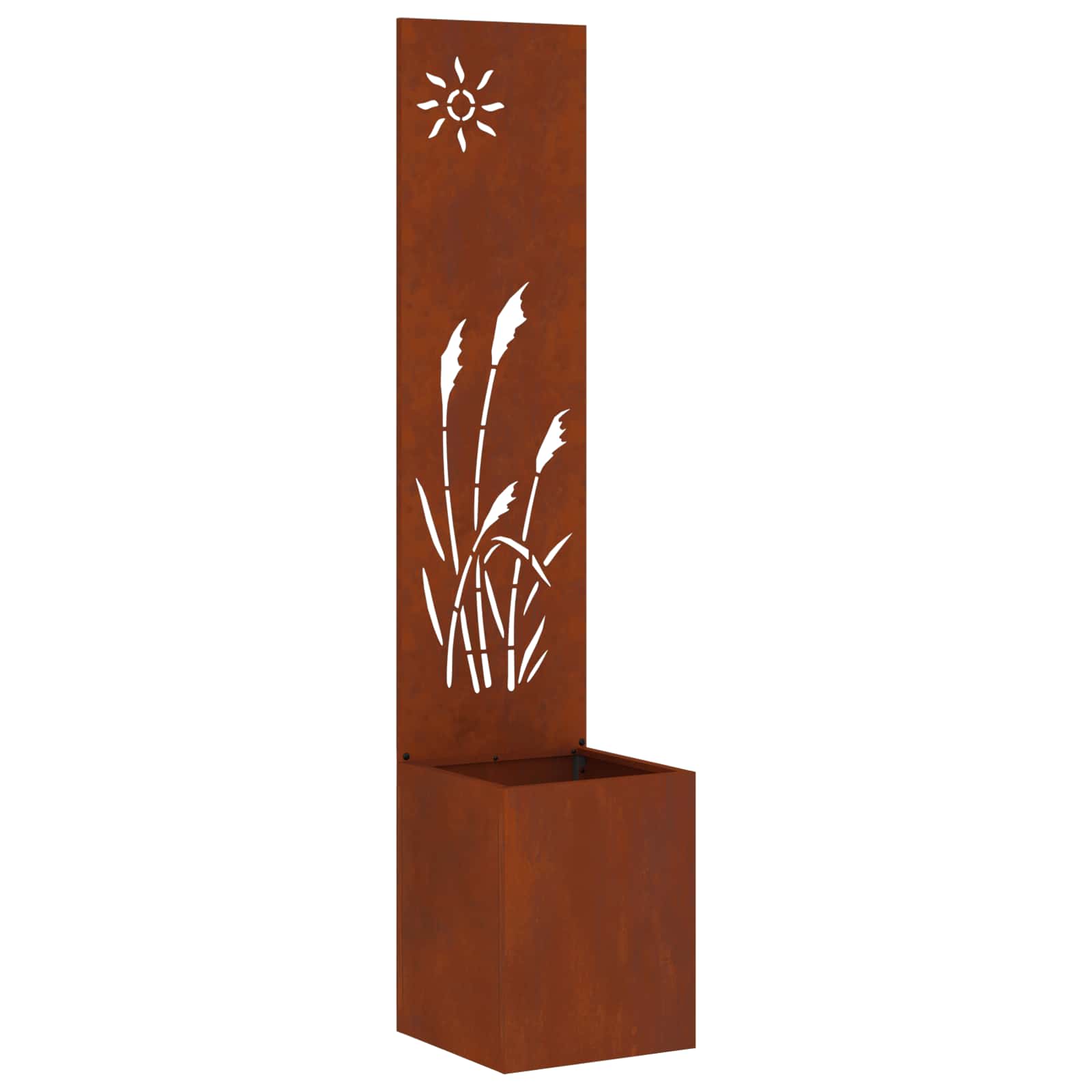 VidaXL protección visual para jardín calado oxidado 32 x 140 cm acero corten